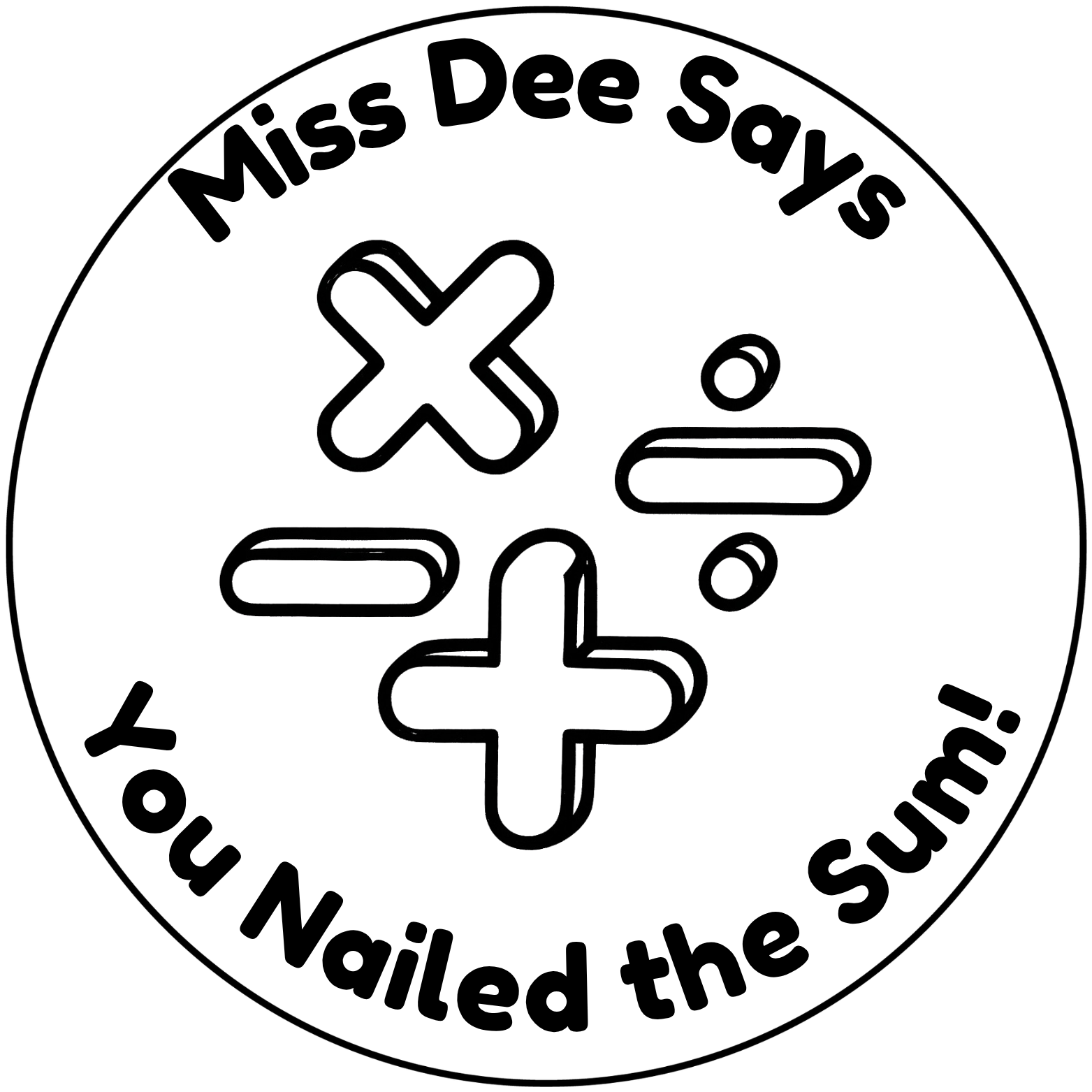 You Nailed the Sum! | Personalised Teacher Self-Inking Maths Stamp