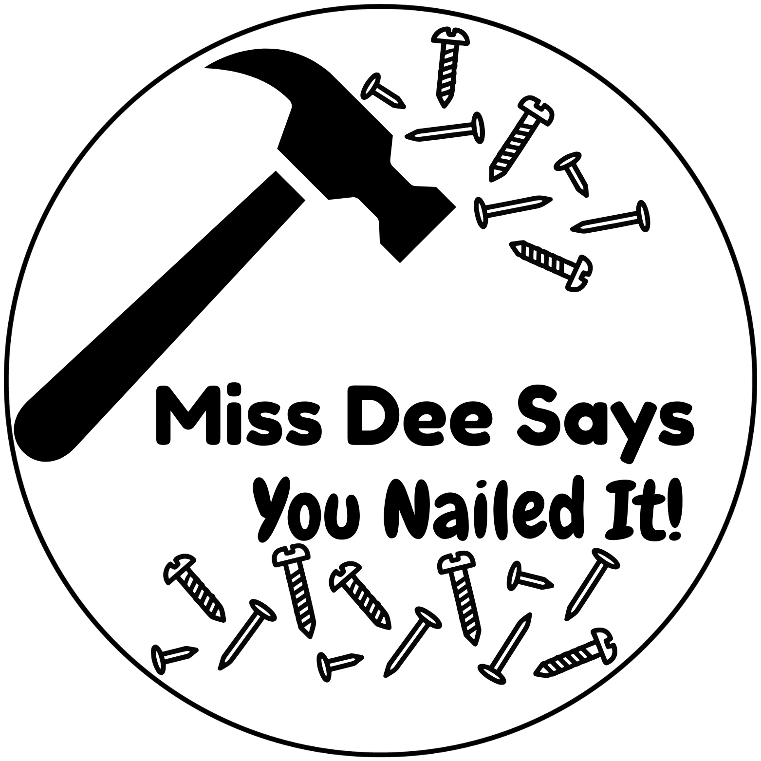 Personalised “You Nailed It!” Teacher Stamp