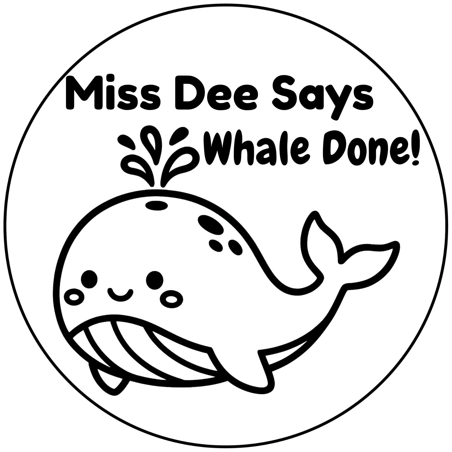 Personalised “Whale Done!” Teacher Stamp 🐋