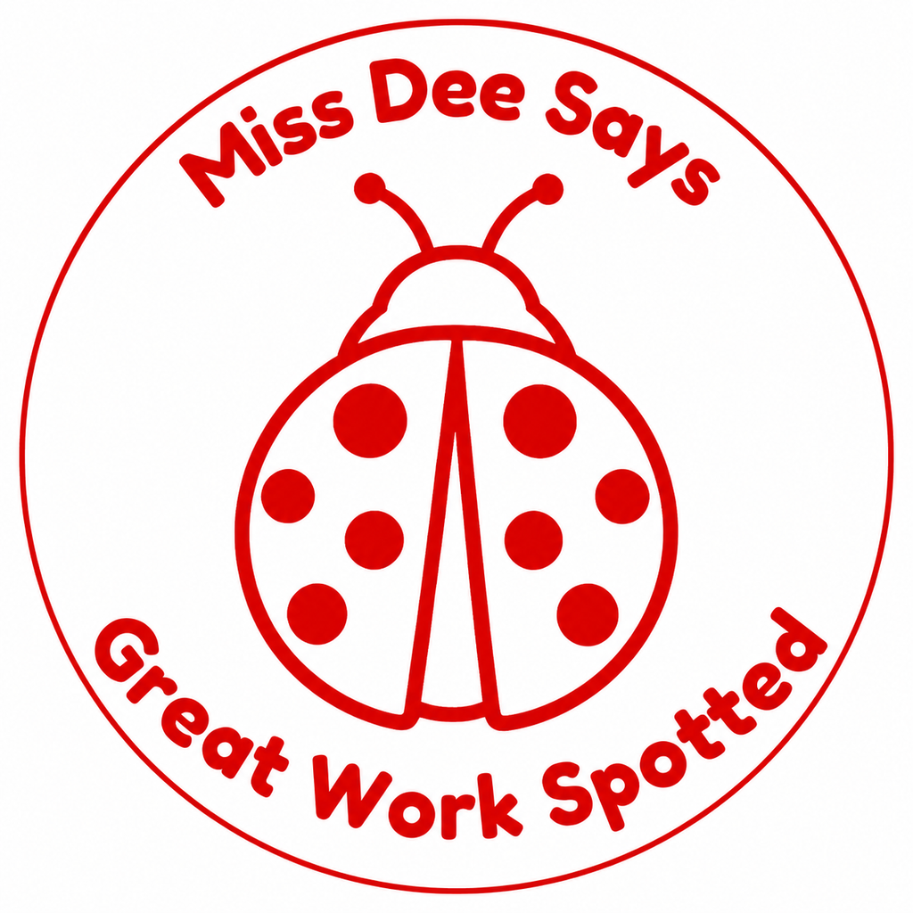 🐞 Personalised Ladybug "Great Work Spotted" Teacher Stamp
