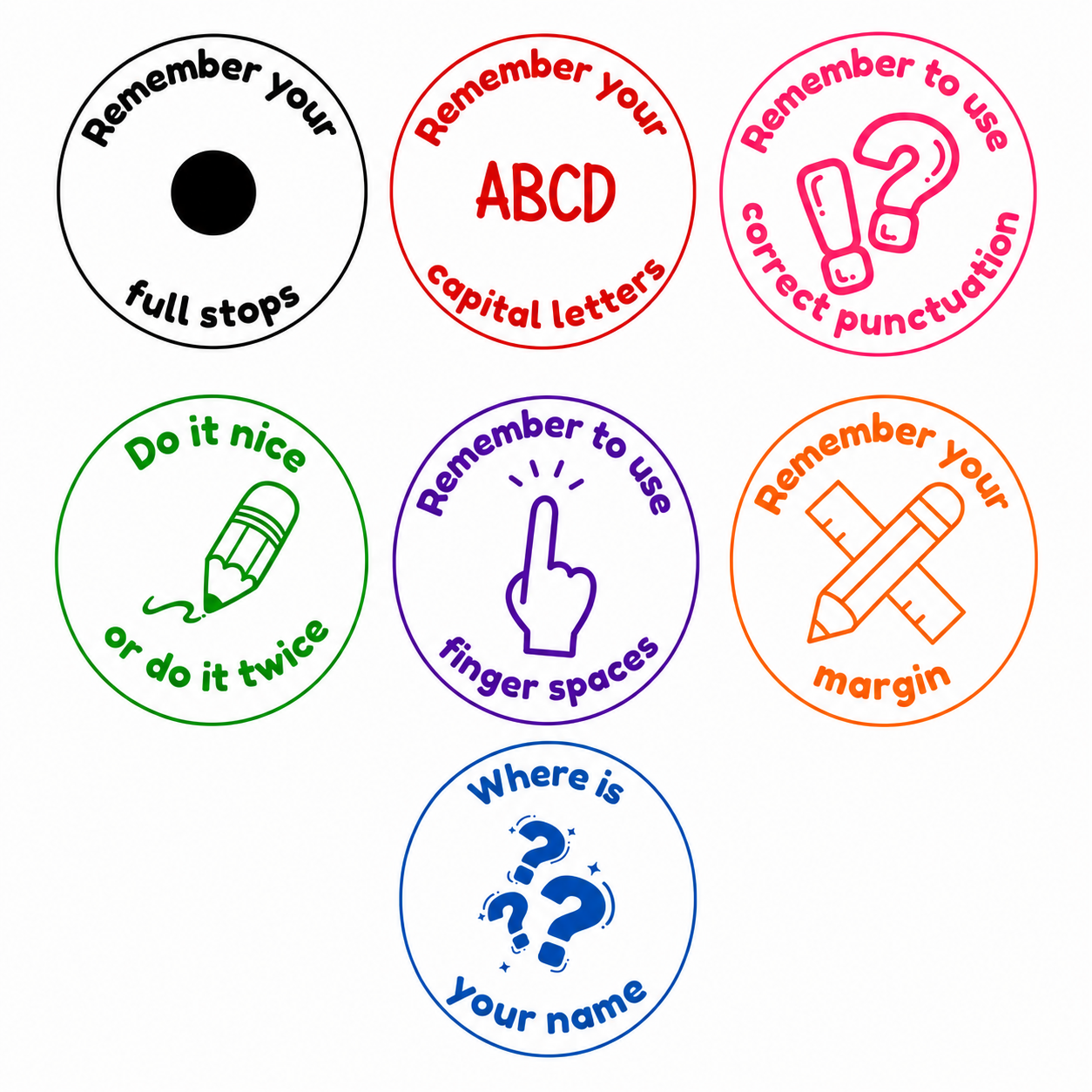 ✏️ Teacher Writing Reminder Stamp Bundle