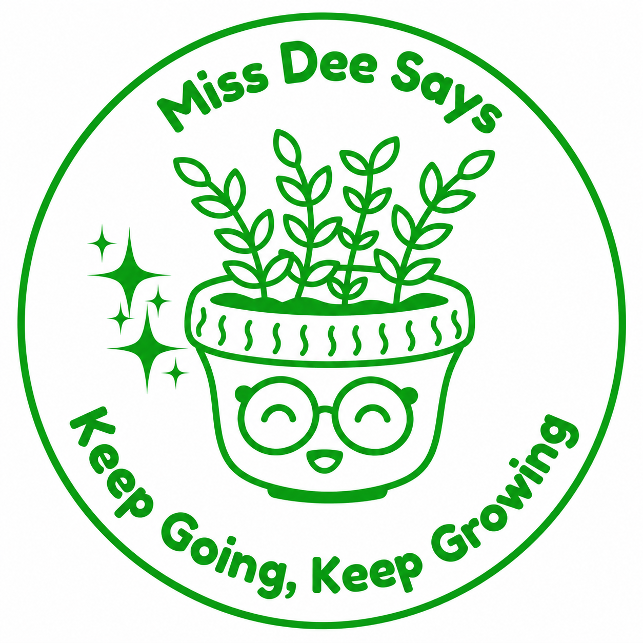 🌱 Personalised Teacher Stamp | Miss Dee Says... Keep Going, Keep Growing! ✨