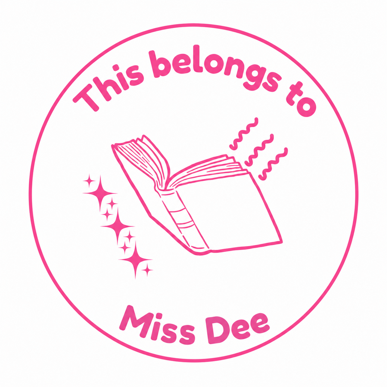 📚 Personalised Teacher Book Stamp | This Belongs to...