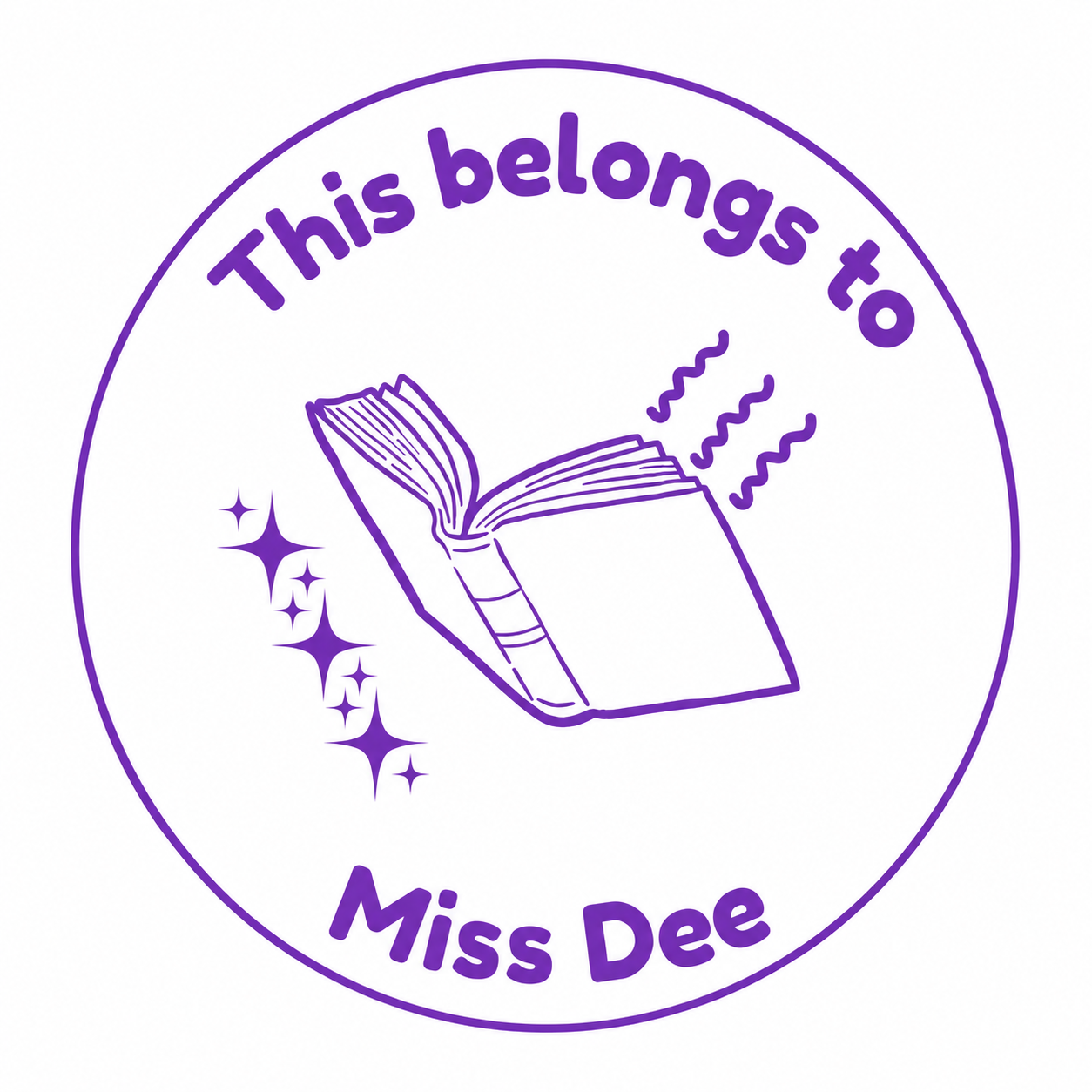 📚 Personalised Teacher Book Stamp | This Belongs to...