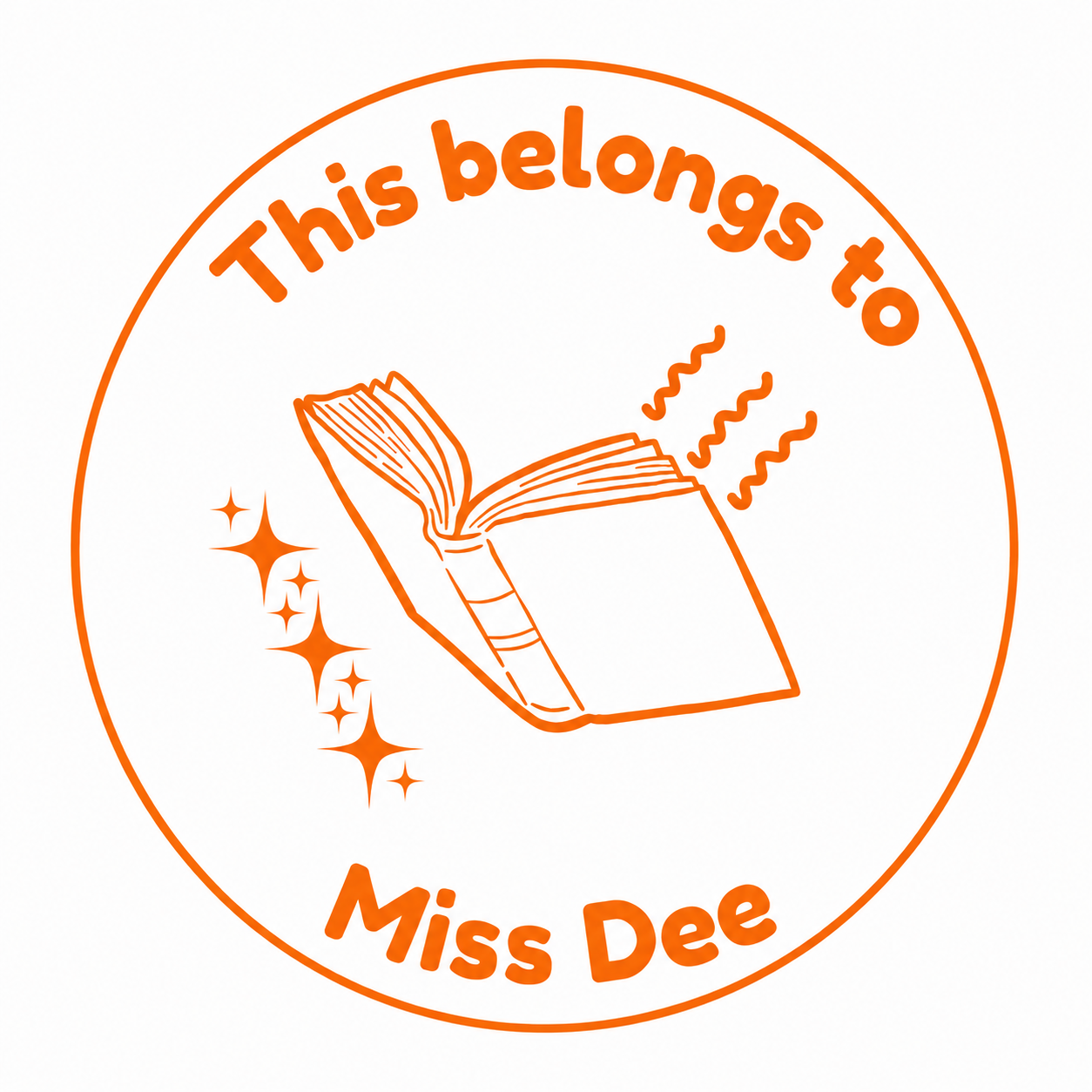 📚 Personalised Teacher Book Stamp | This Belongs to...