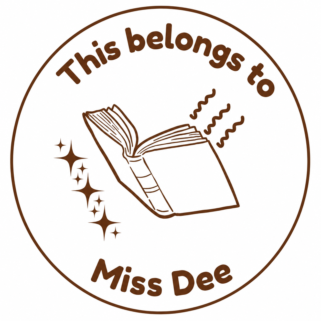 📚 Personalised Teacher Book Stamp | This Belongs to...
