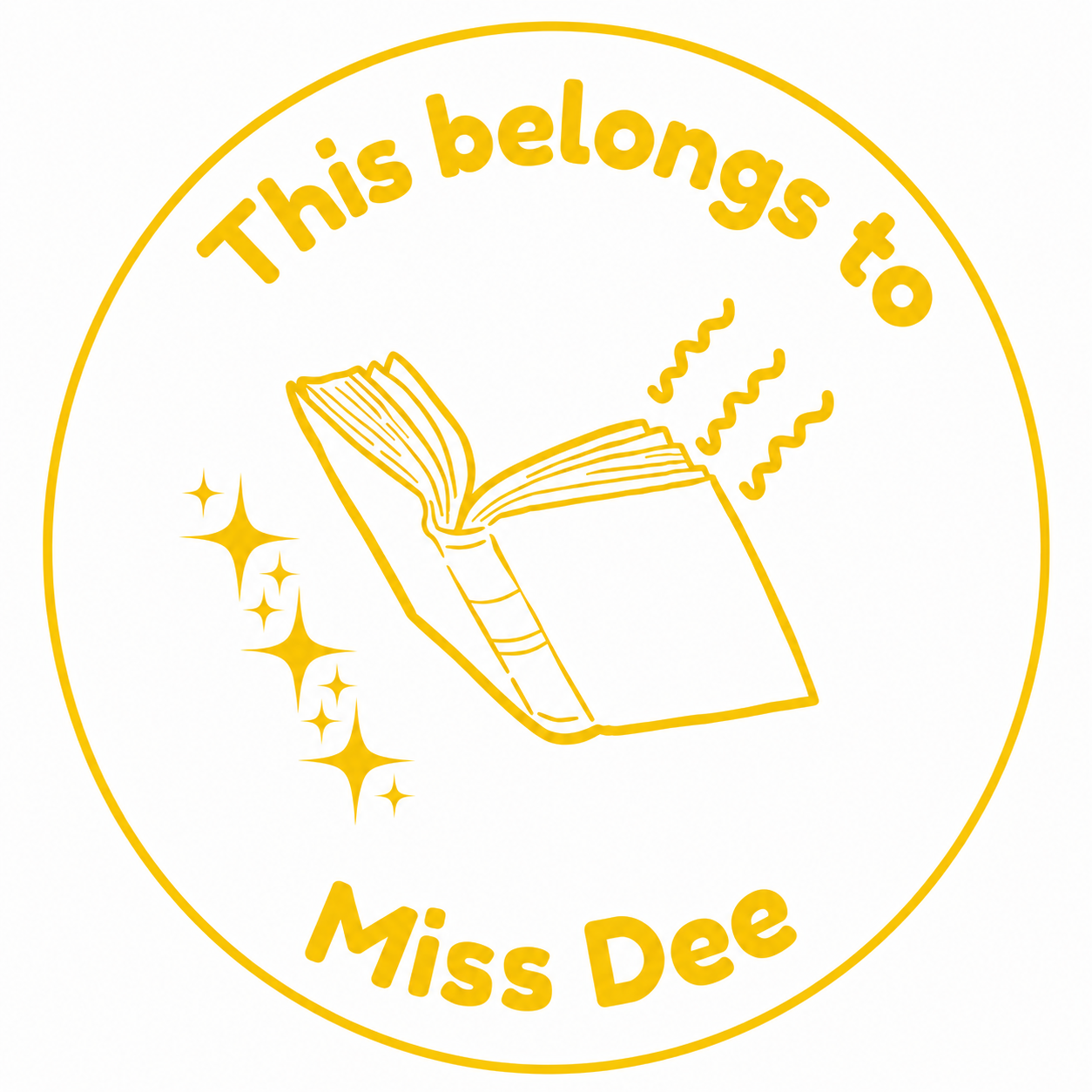 📚 Personalised Teacher Book Stamp | This Belongs to...