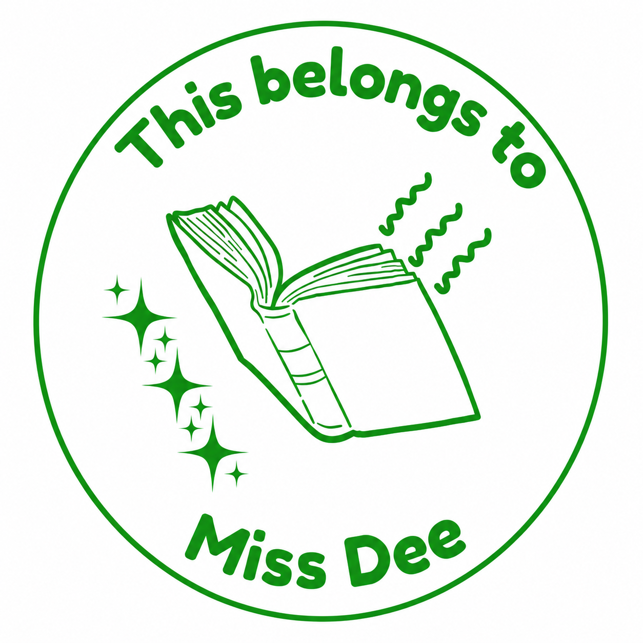 📚 Personalised Teacher Book Stamp | This Belongs to...