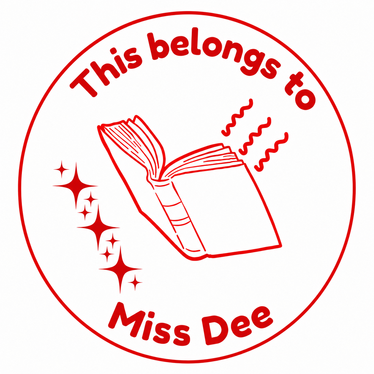 📚 Personalised Teacher Book Stamp | This Belongs to...