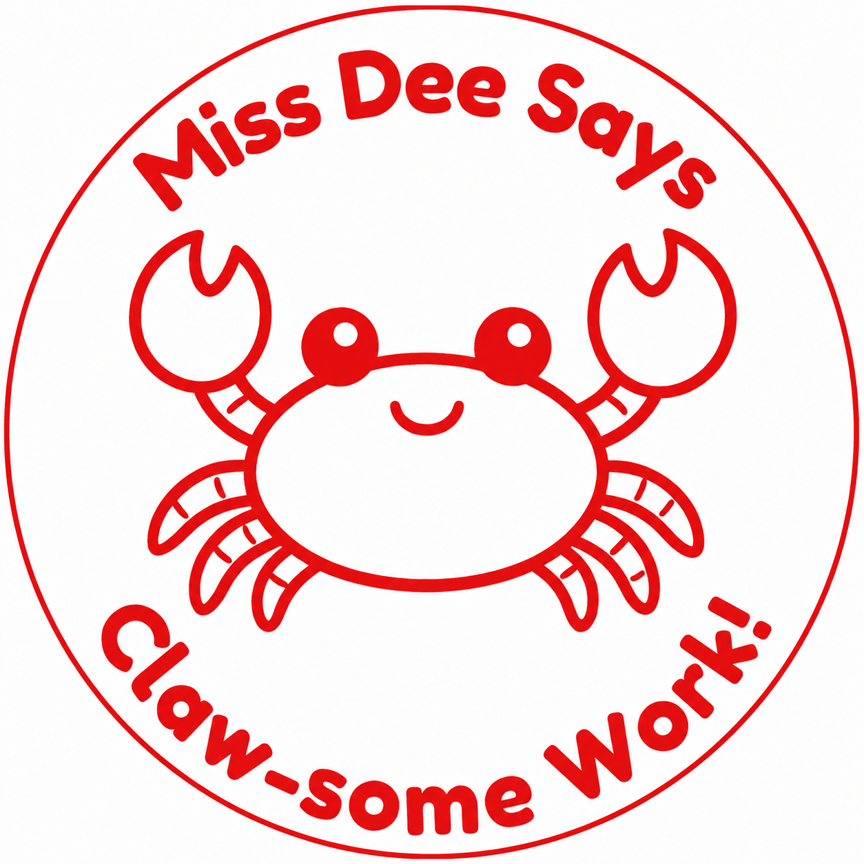 Claw-some Work Personalised Teacher Stamp 🦀