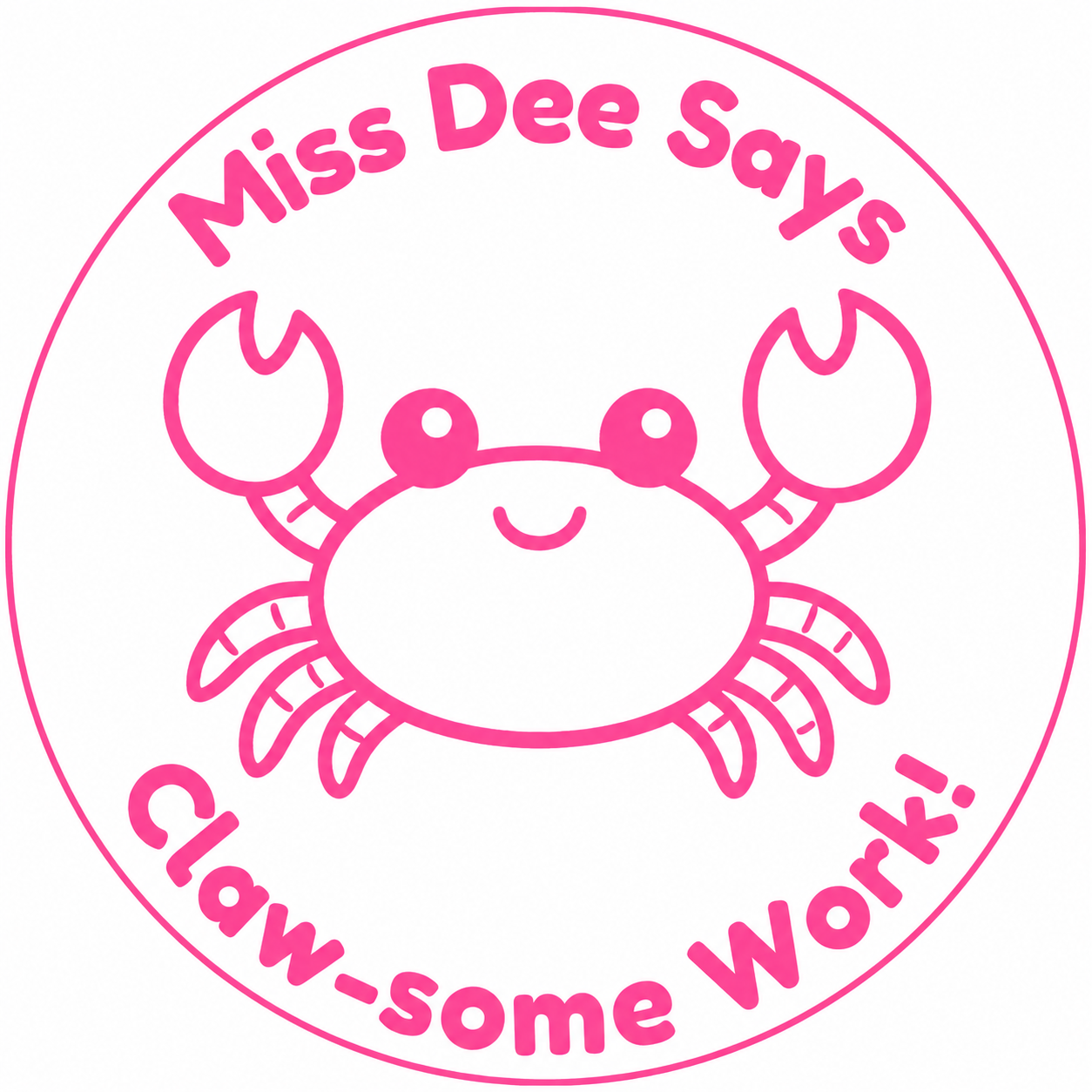 Claw-some Work Personalised Teacher Stamp 🦀