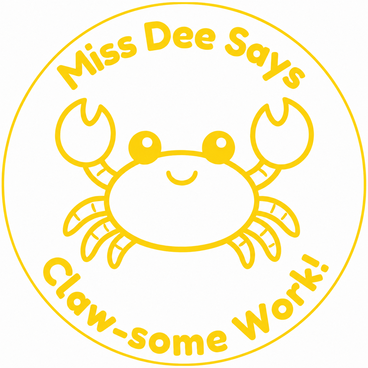 Claw-some Work Personalised Teacher Stamp 🦀