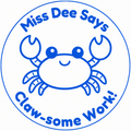 Claw-some Work Personalised Teacher Stamp 🦀