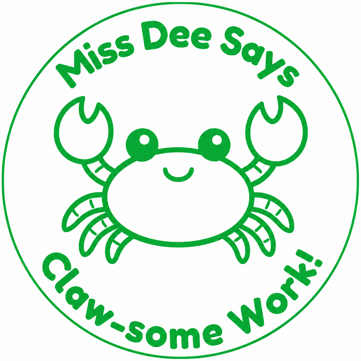 Claw-some Work Personalised Teacher Stamp 🦀