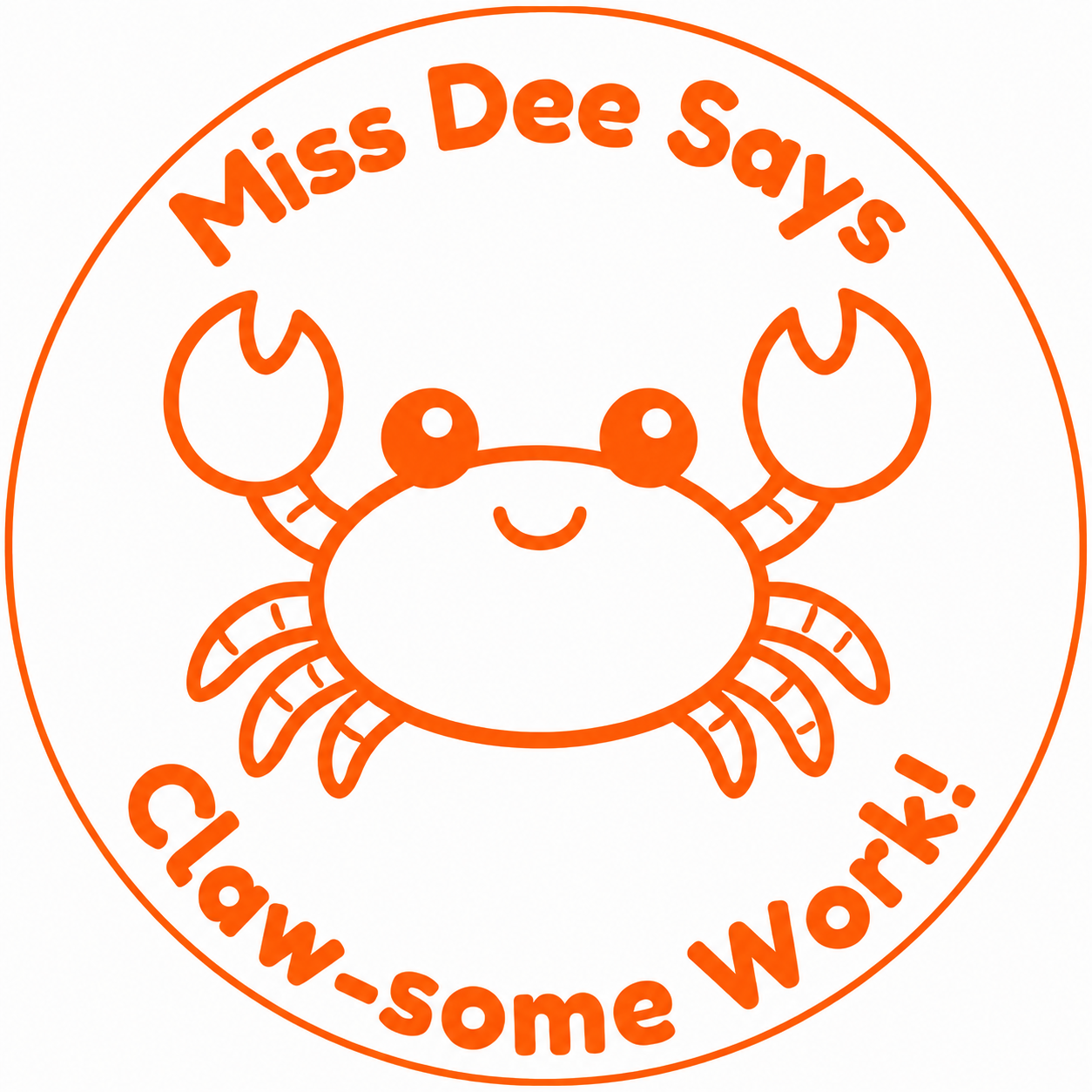 Claw-some Work Personalised Teacher Stamp 🦀