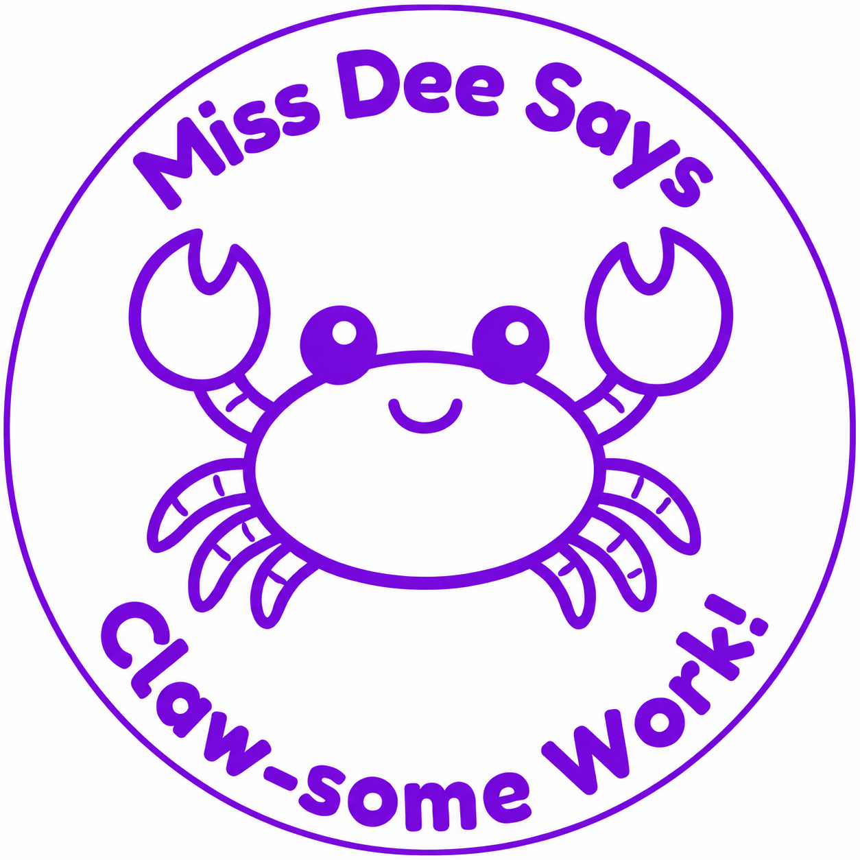 Claw-some Work Personalised Teacher Stamp 🦀