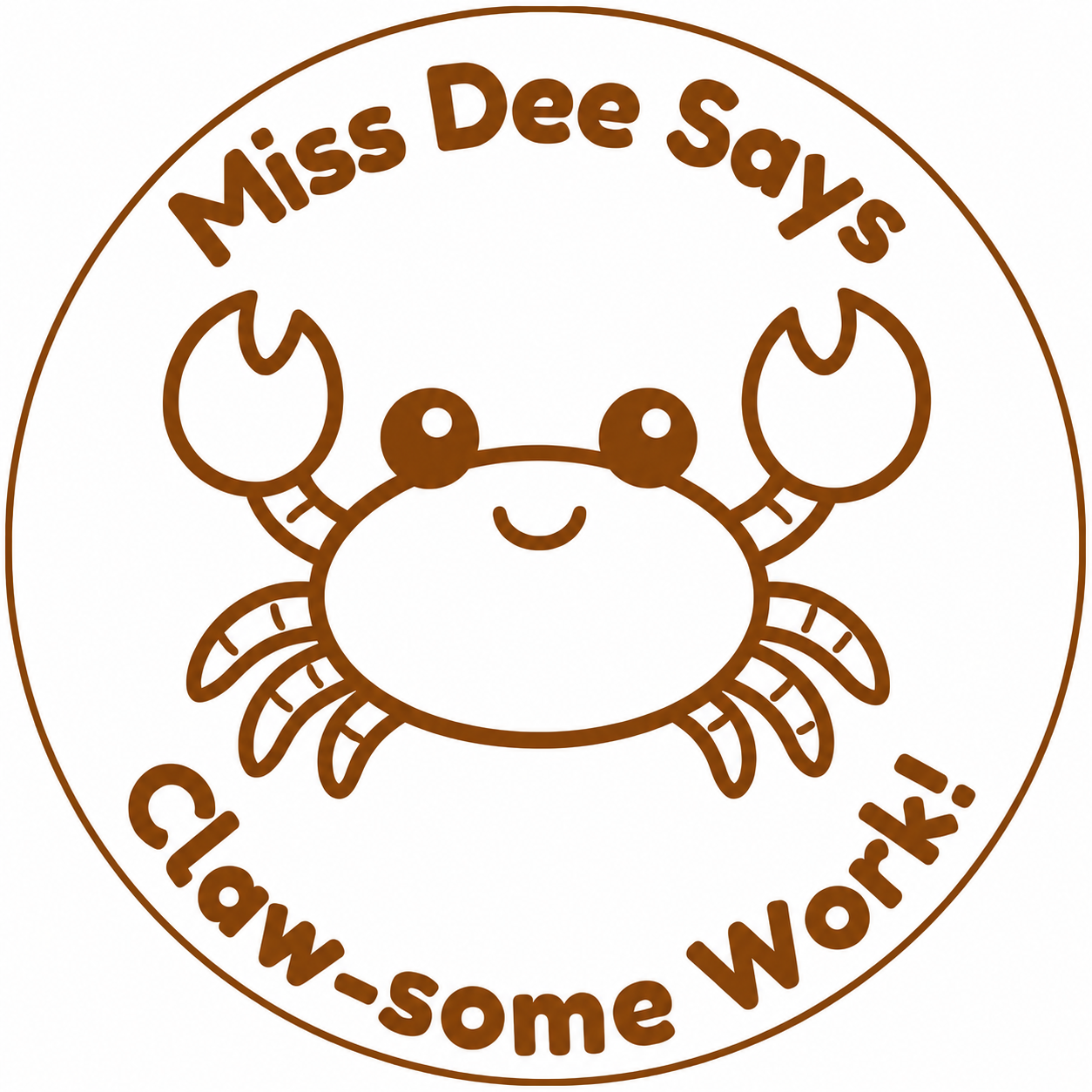 Claw-some Work Personalised Teacher Stamp 🦀