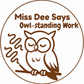 Owl-standing Work! Owl Teacher Stamp