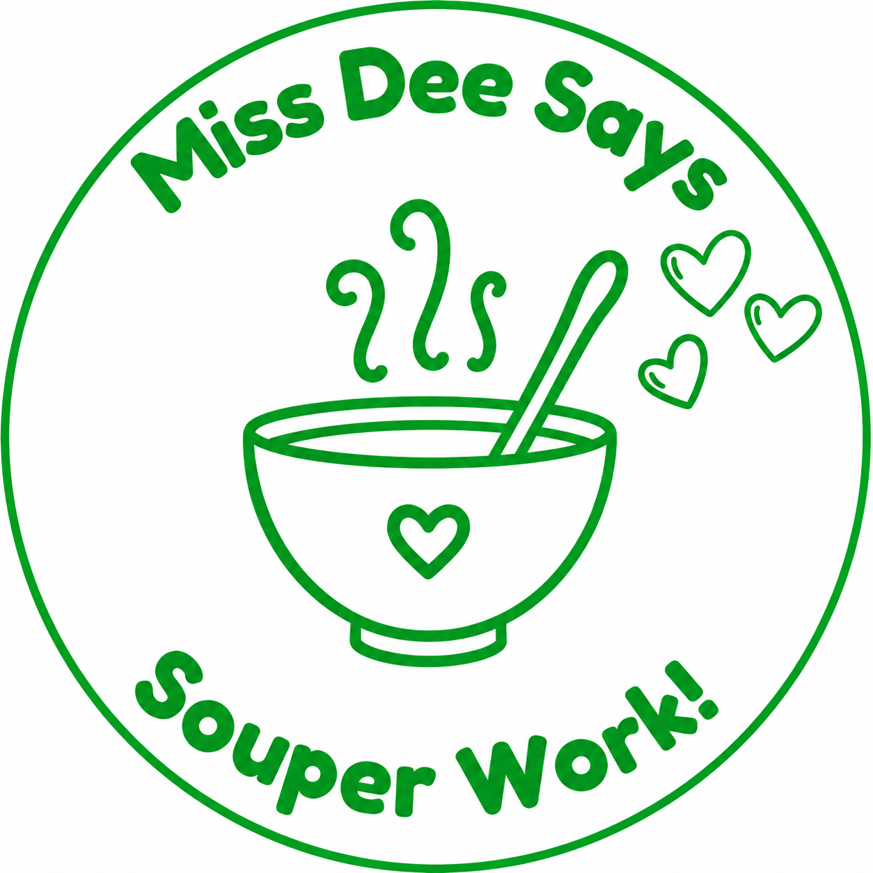 Personalised Souper Work! Teacher Stamp