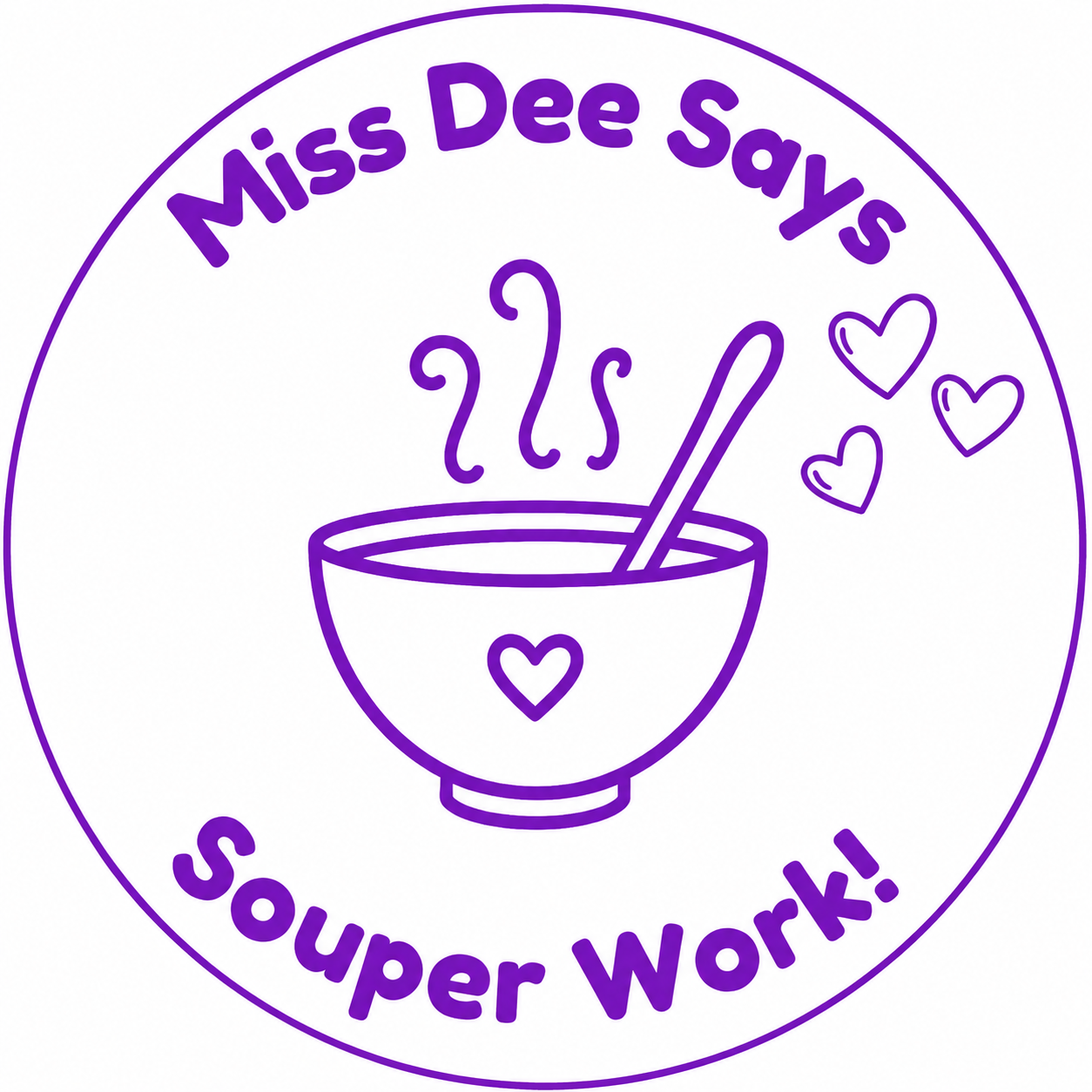 Personalised Souper Work! Teacher Stamp