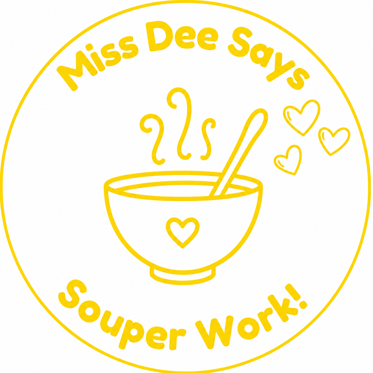 Personalised Souper Work! Teacher Stamp