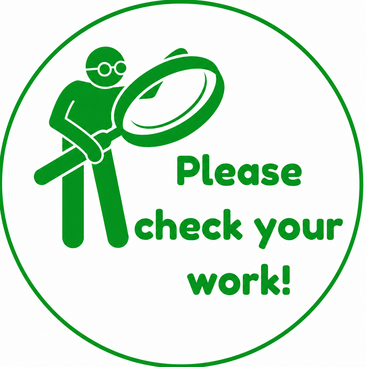 Please Check Your Work Teacher Stamp