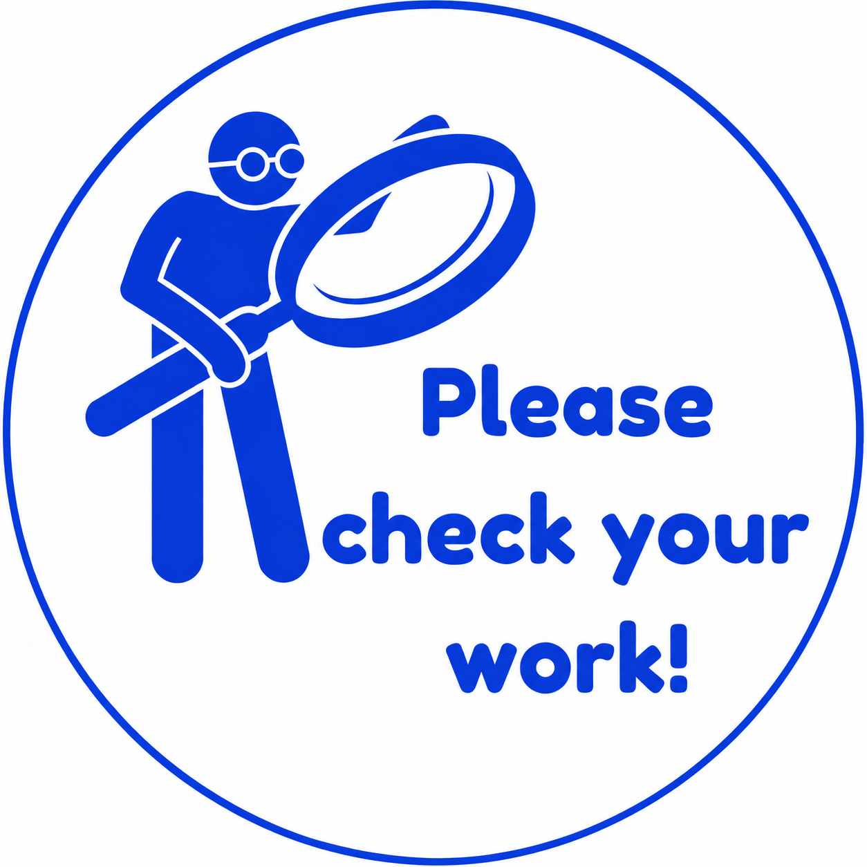 Please Check Your Work Teacher Stamp