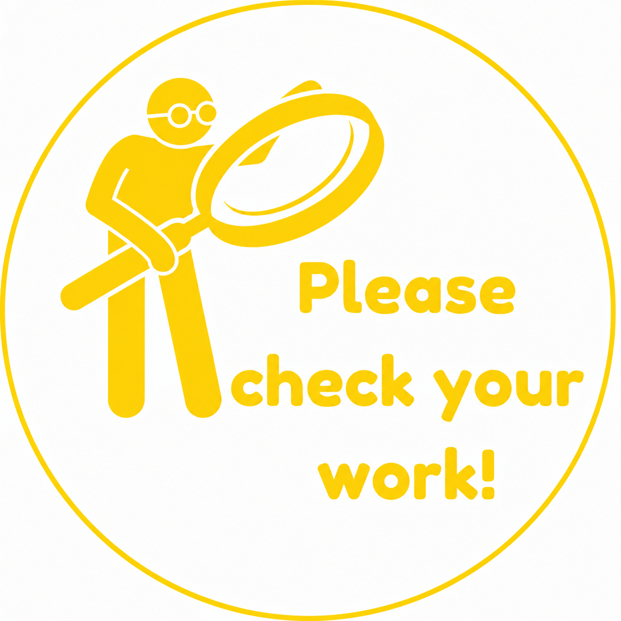 Please Check Your Work Teacher Stamp