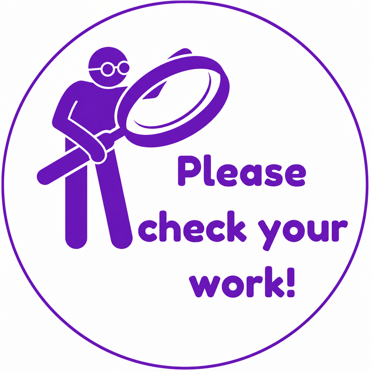Please Check Your Work Teacher Stamp