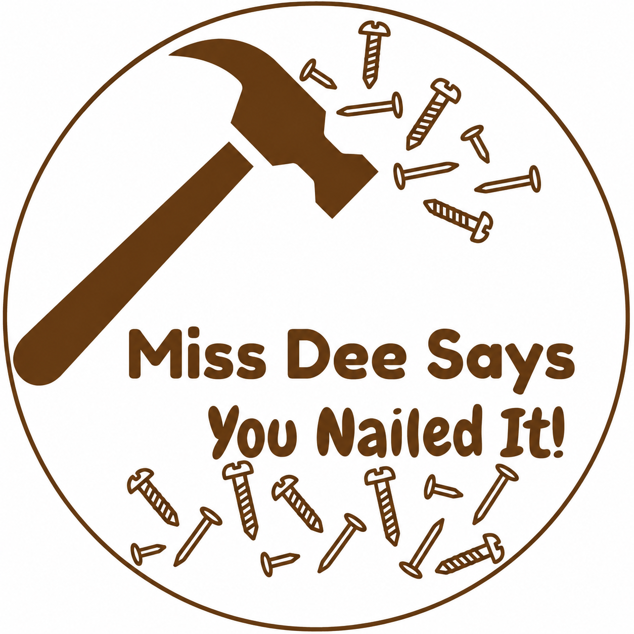 Personalised “You Nailed It!” Teacher Stamp