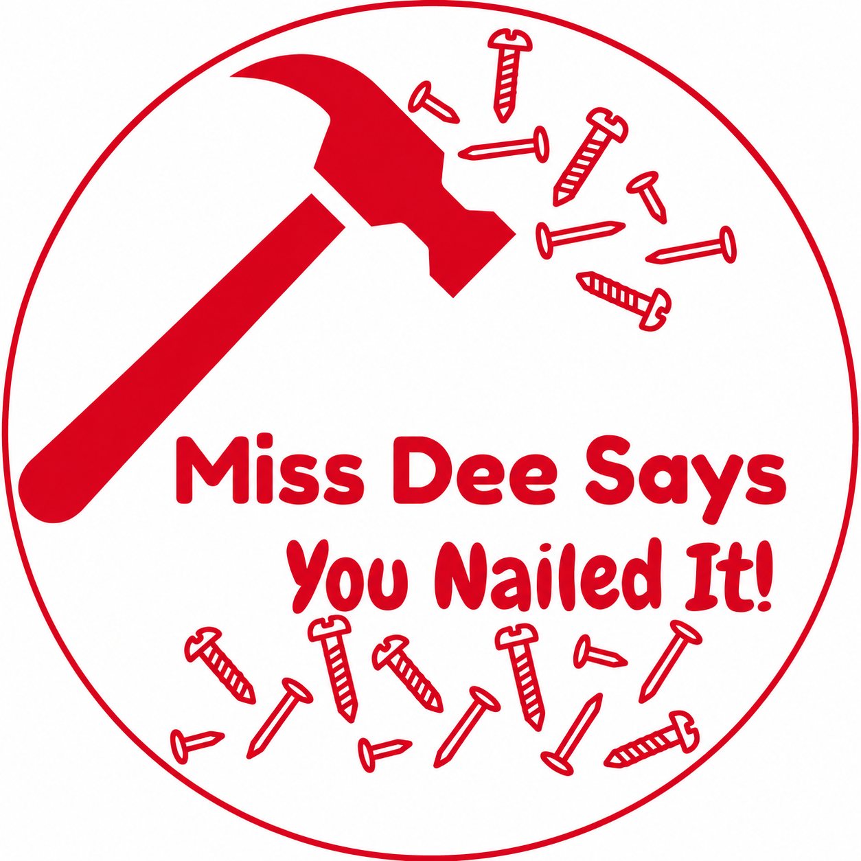 Personalised “You Nailed It!” Teacher Stamp
