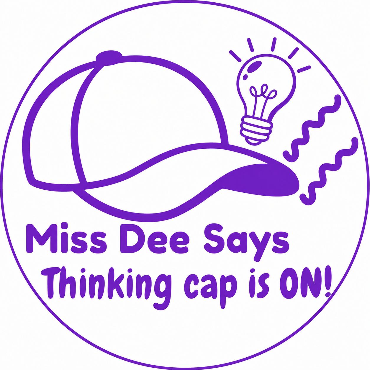Personalised “Thinking Cap Is On!” Teacher Stamp