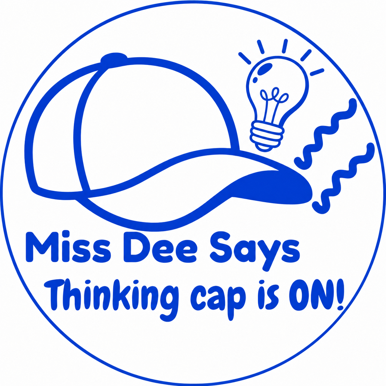 Personalised “Thinking Cap Is On!” Teacher Stamp