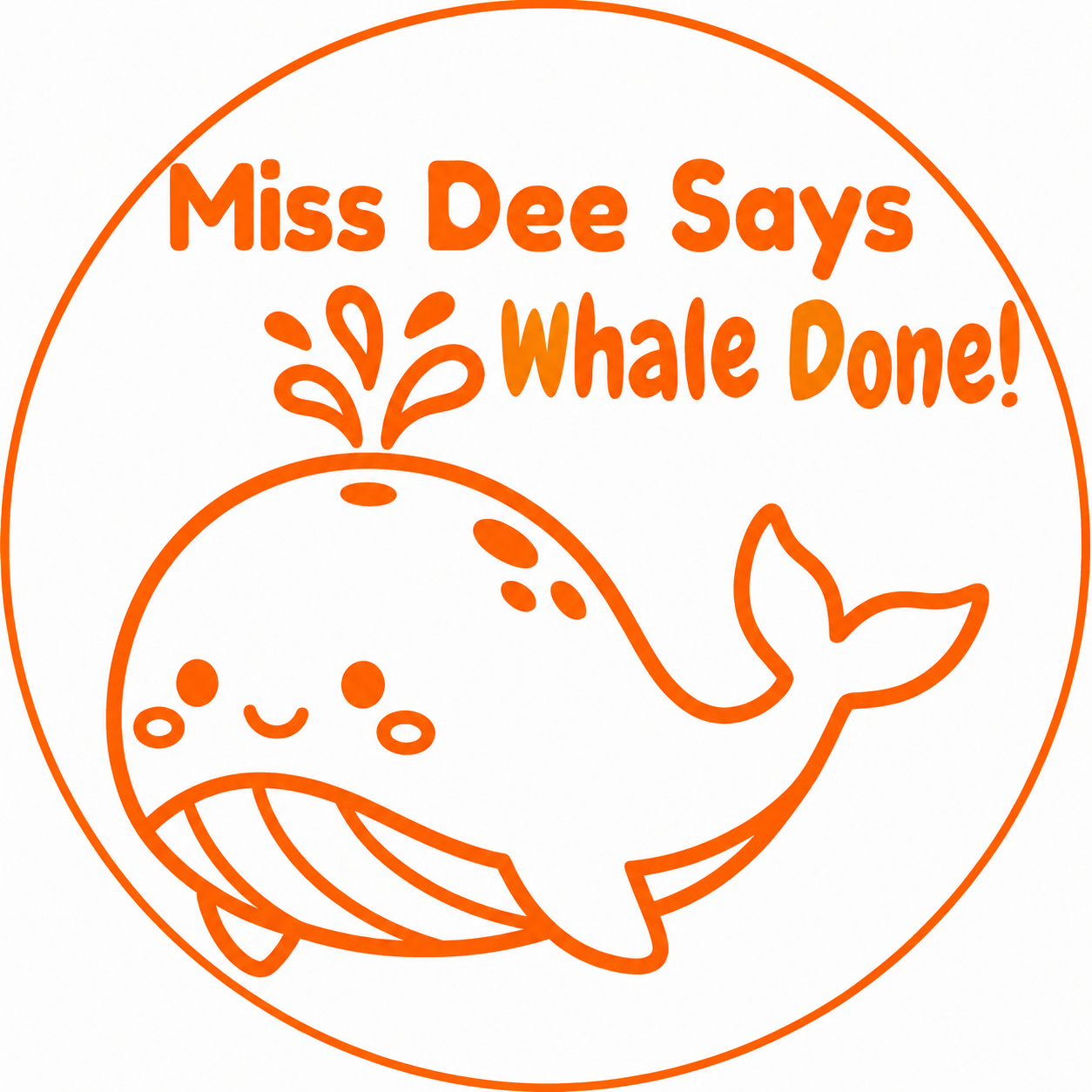 Personalised “Whale Done!” Teacher Stamp 🐋