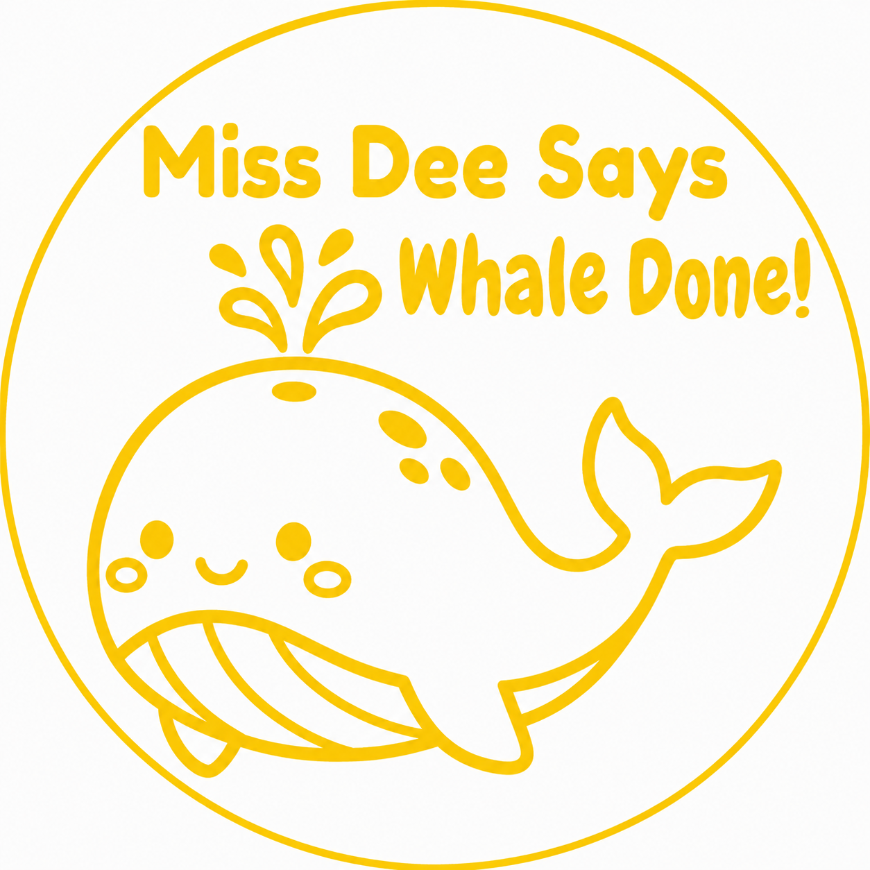 Personalised “Whale Done!” Teacher Stamp 🐋