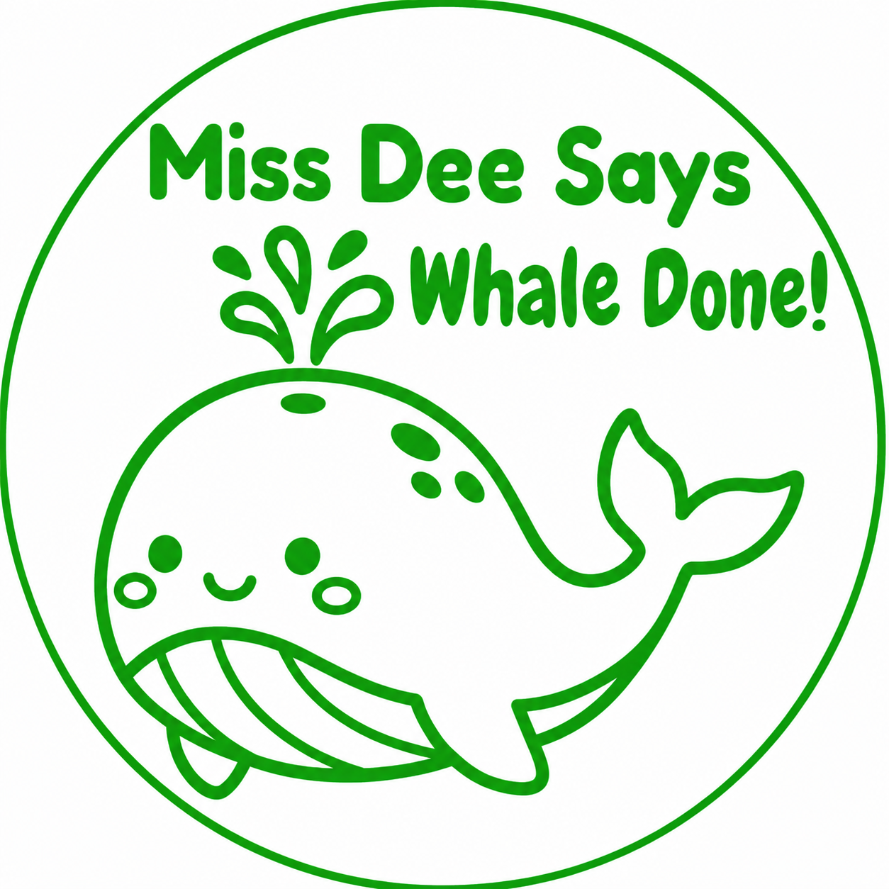 Personalised “Whale Done!” Teacher Stamp 🐋