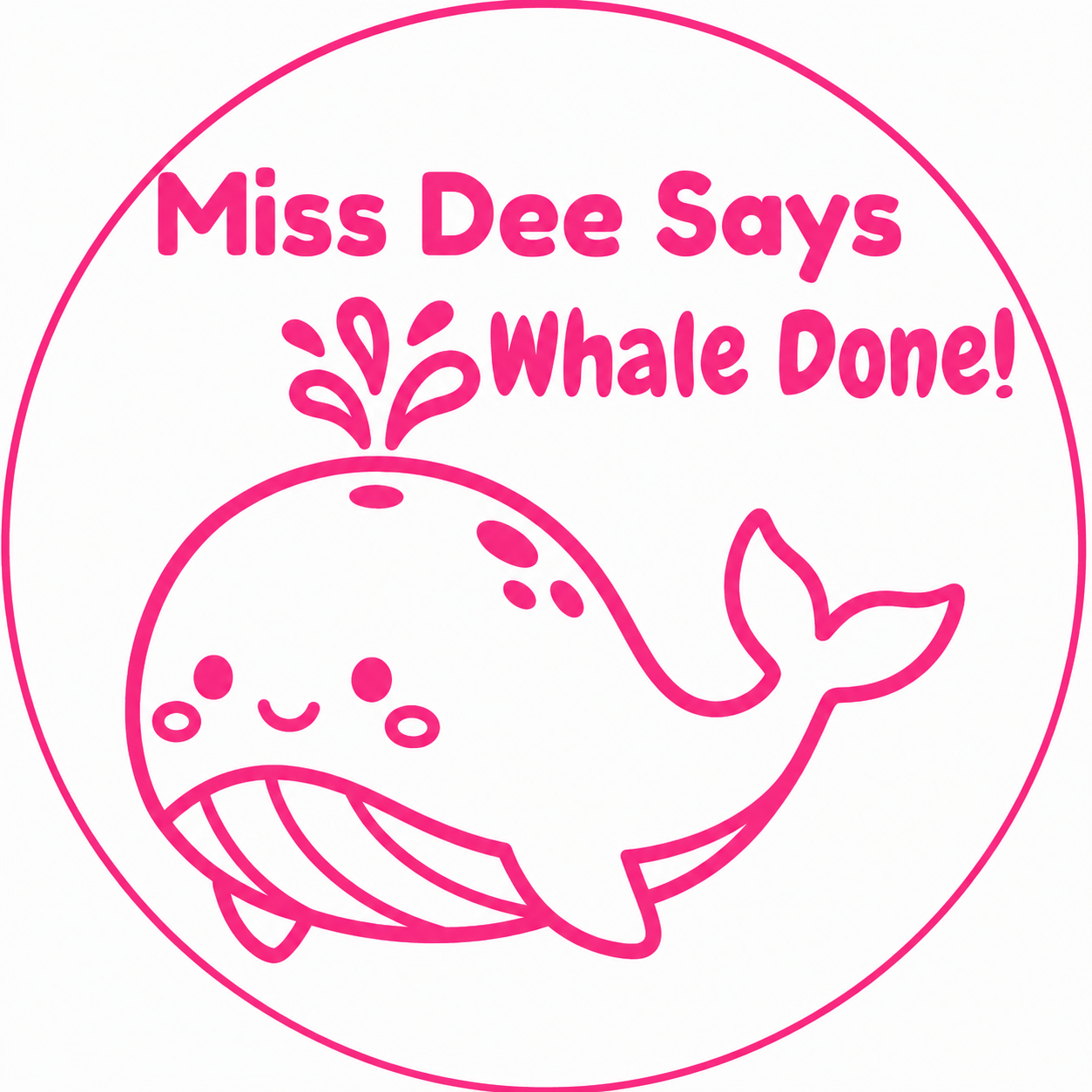 Personalised “Whale Done!” Teacher Stamp 🐋