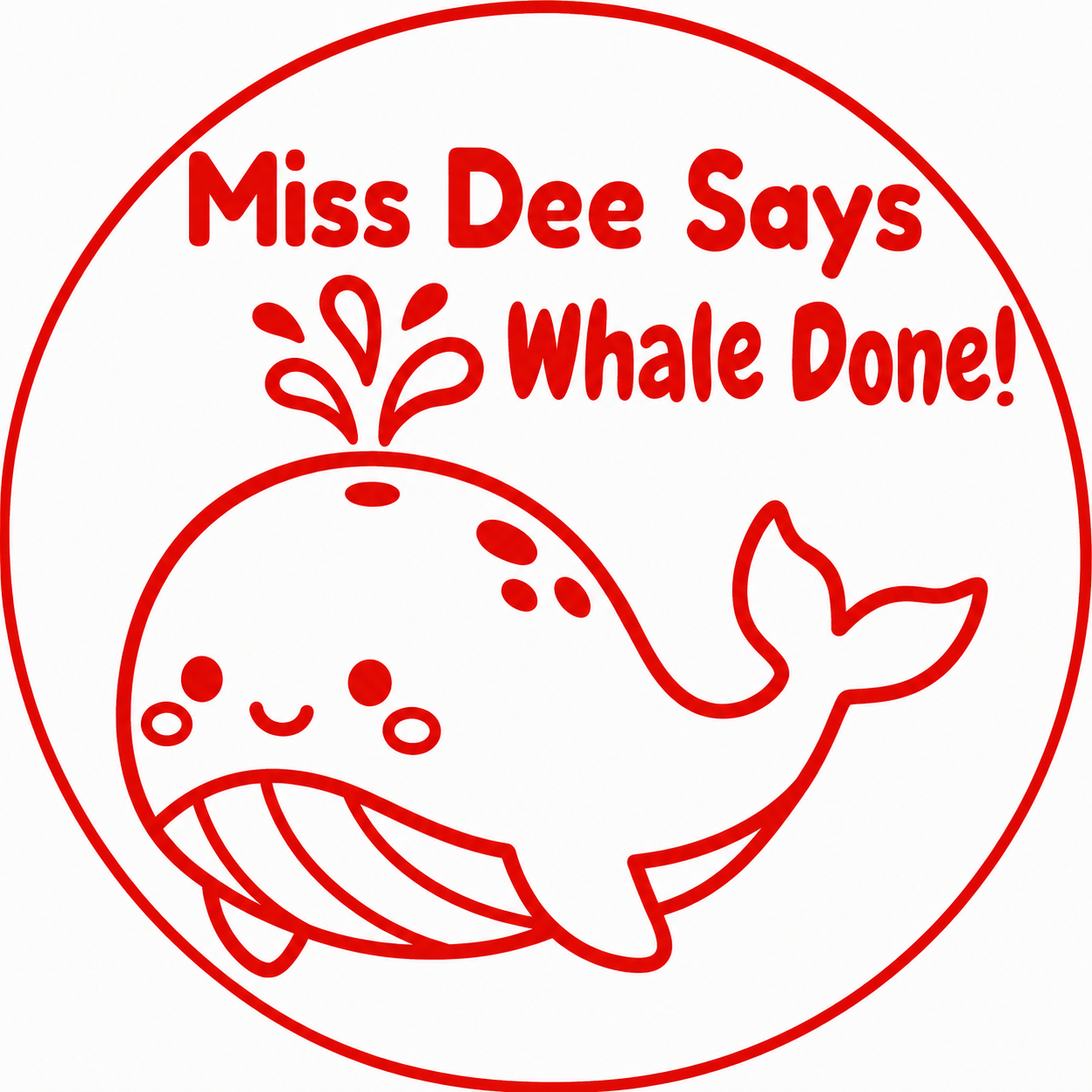 Personalised “Whale Done!” Teacher Stamp 🐋