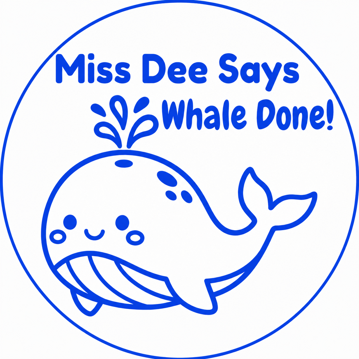 Personalised “Whale Done!” Teacher Stamp 🐋