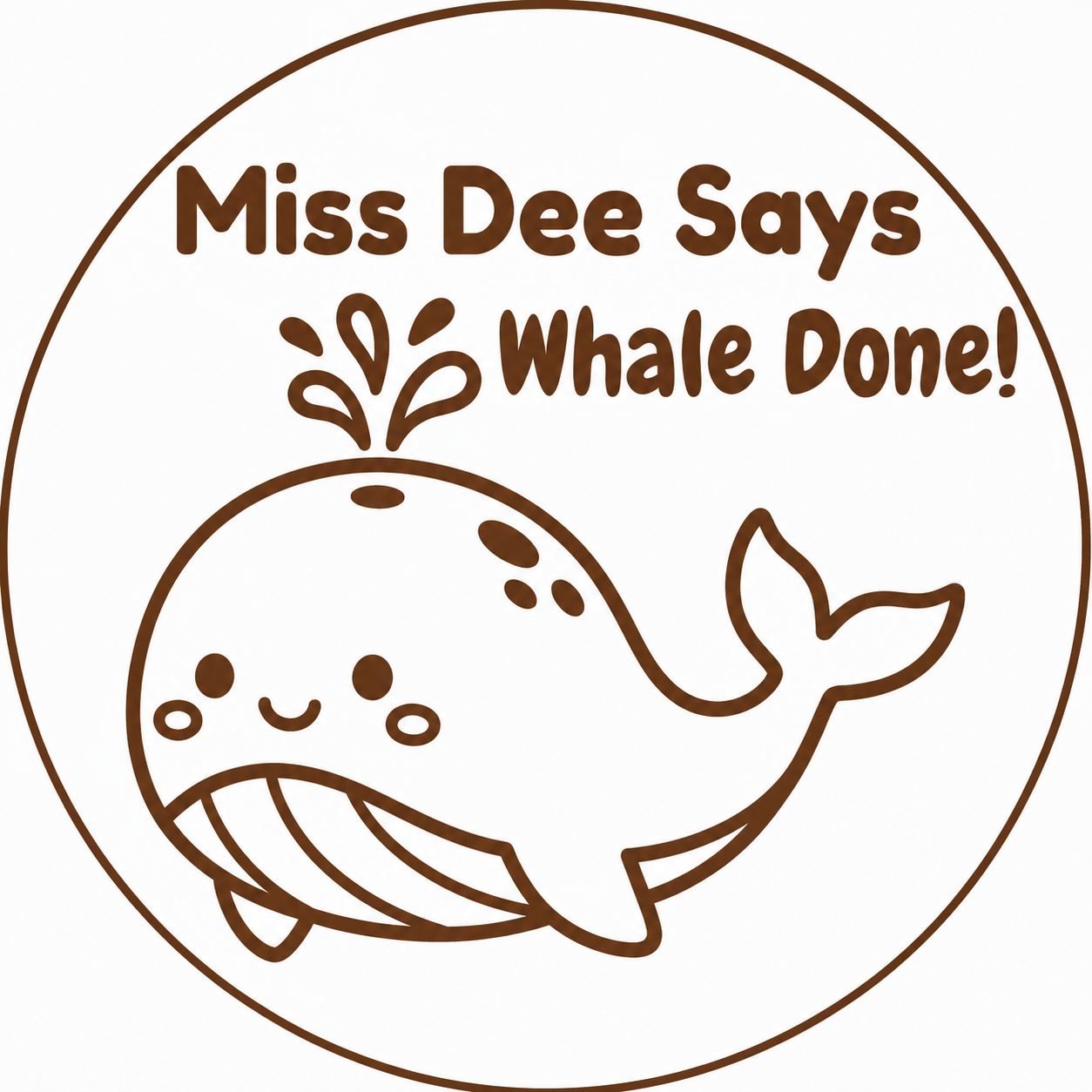 Personalised “Whale Done!” Teacher Stamp 🐋
