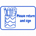 Please Return & Sign Teacher Stamp