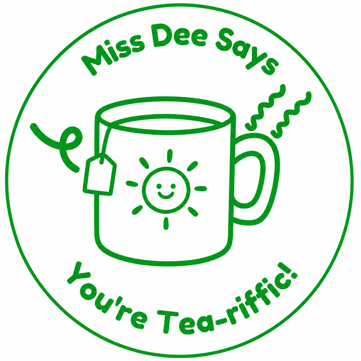 You're Tea-riffic! | Personalised Teacher Reward Stamp
