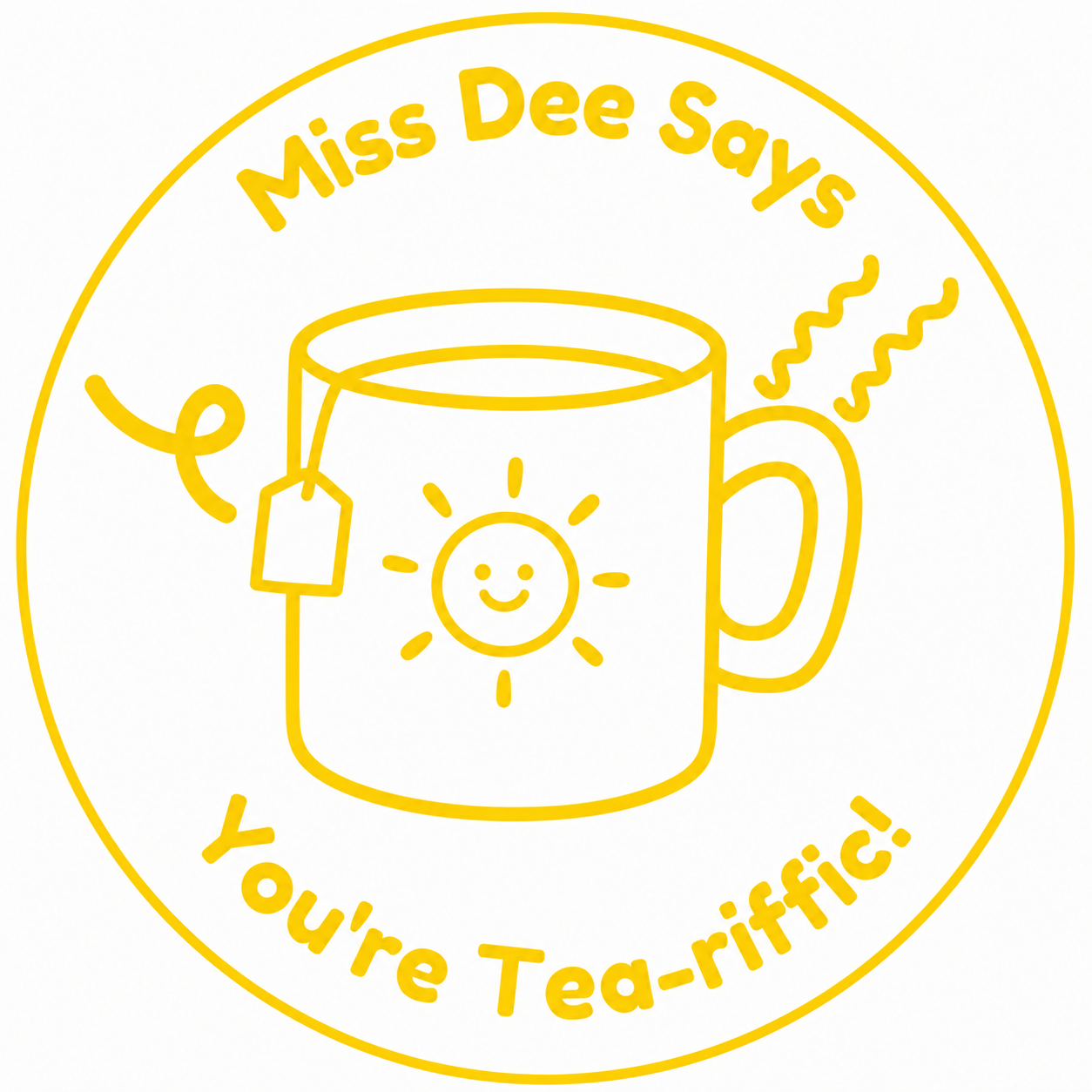 You're Tea-riffic! | Personalised Teacher Reward Stamp