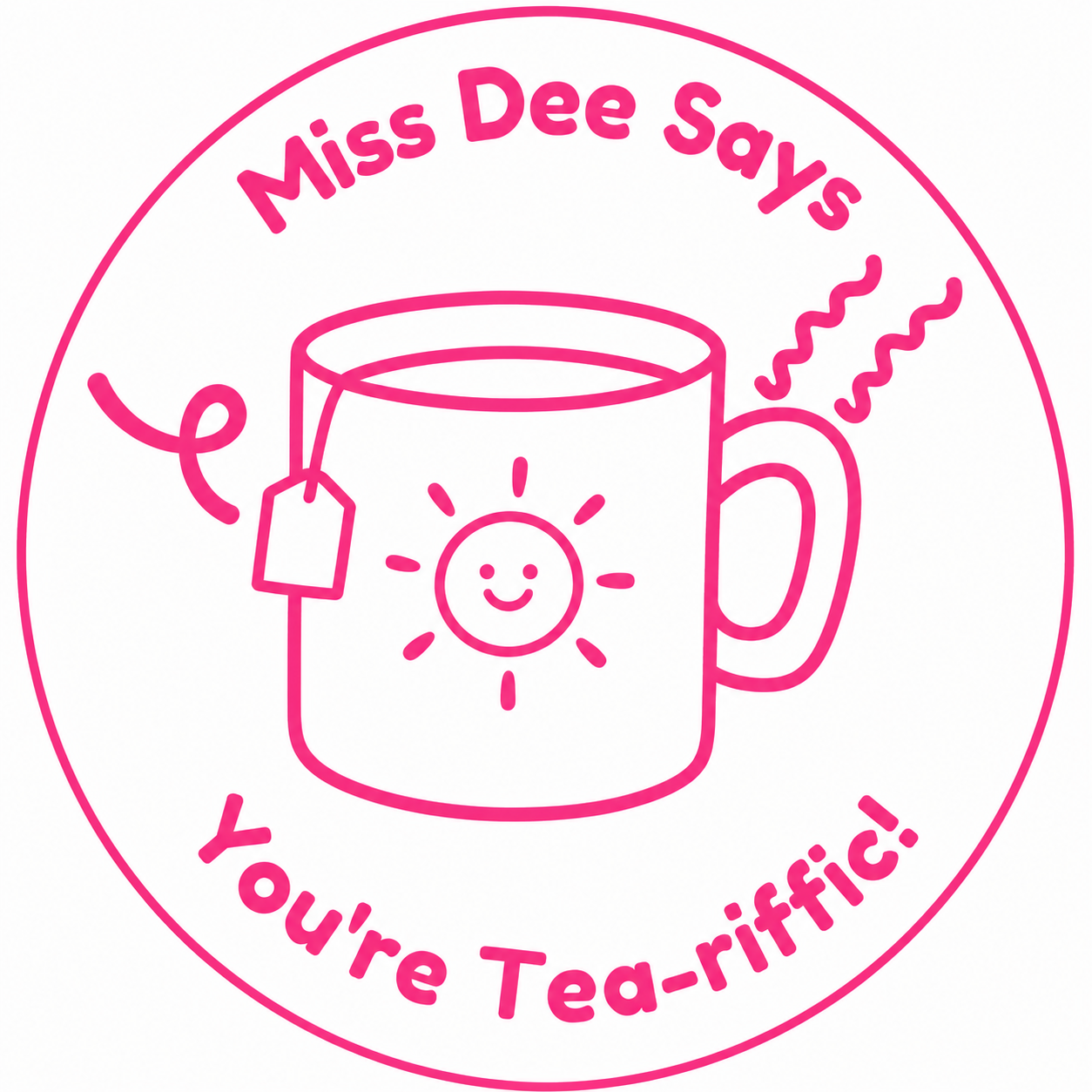 You're Tea-riffic! | Personalised Teacher Reward Stamp