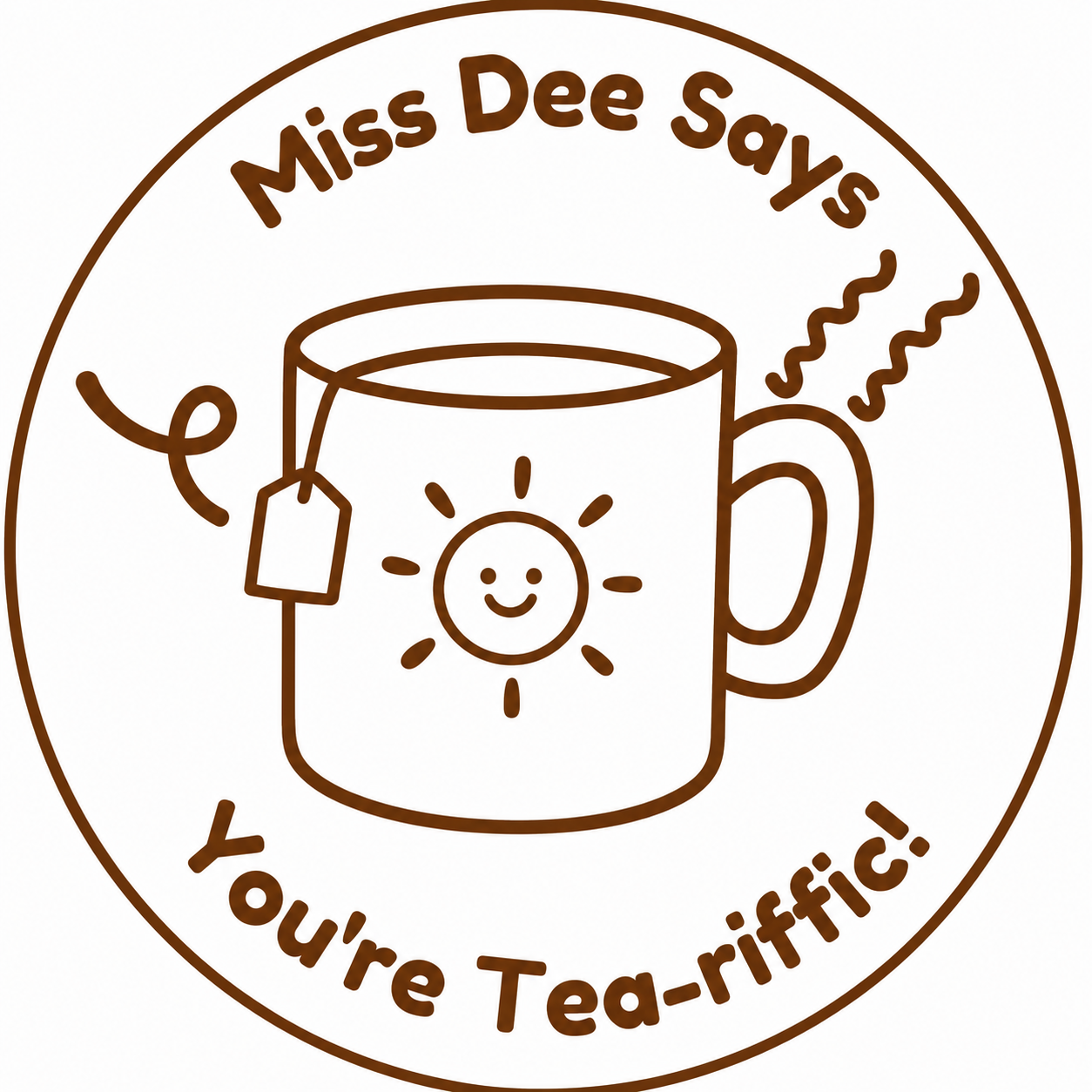 You're Tea-riffic! | Personalised Teacher Reward Stamp
