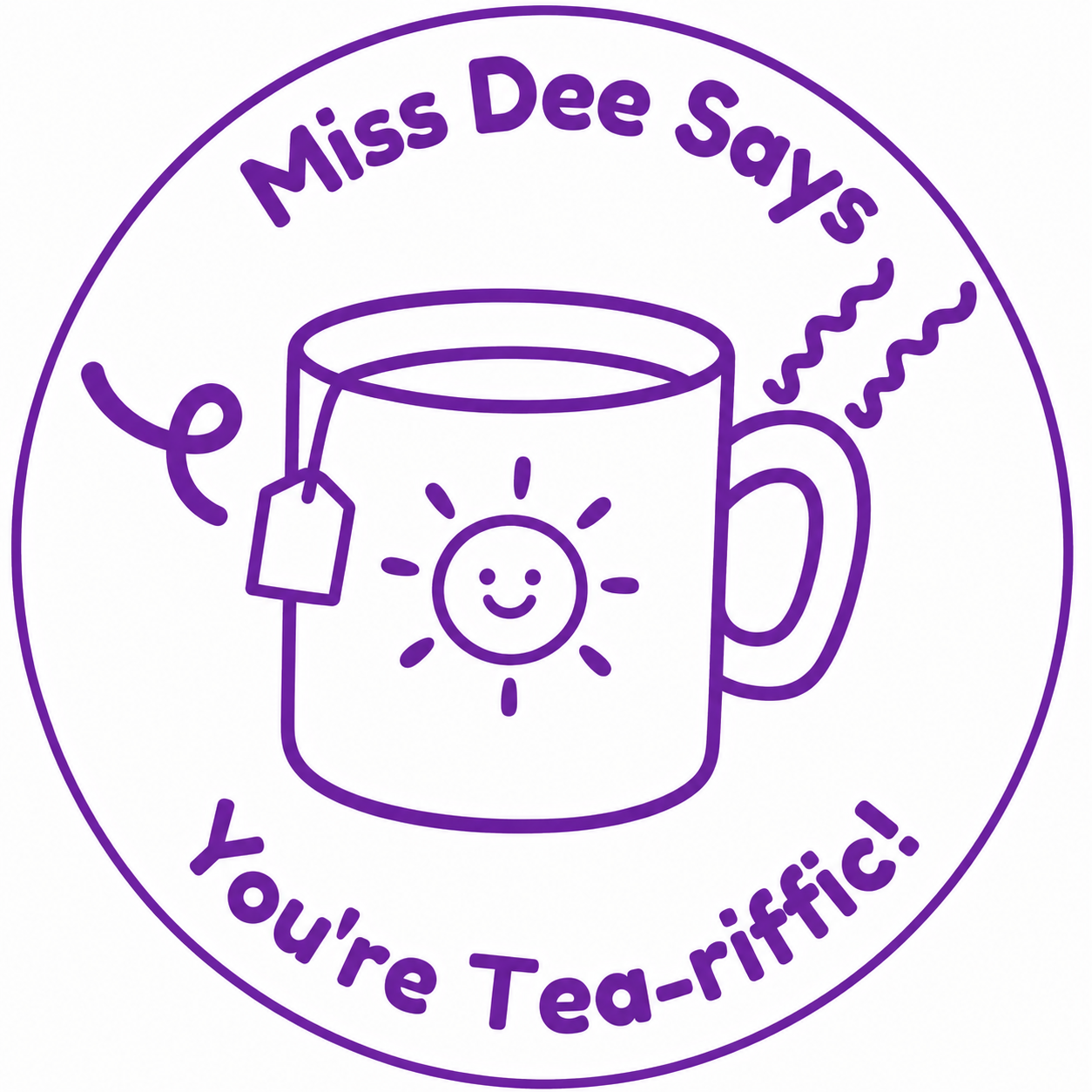 You're Tea-riffic! | Personalised Teacher Reward Stamp