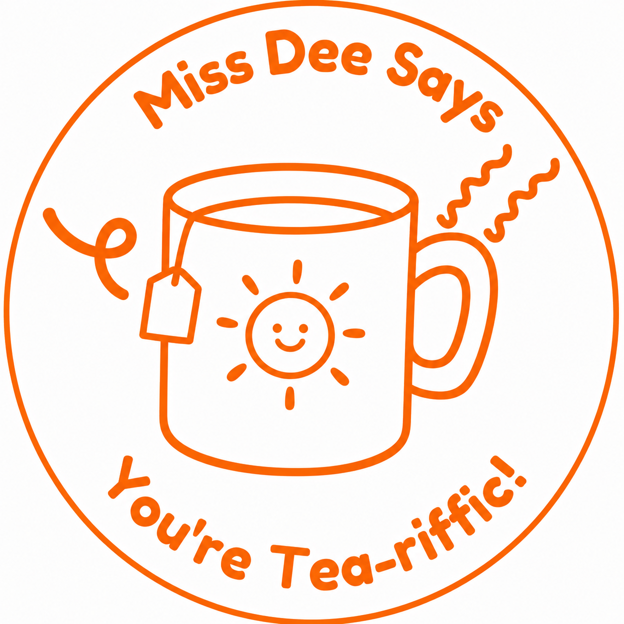 You're Tea-riffic! | Personalised Teacher Reward Stamp