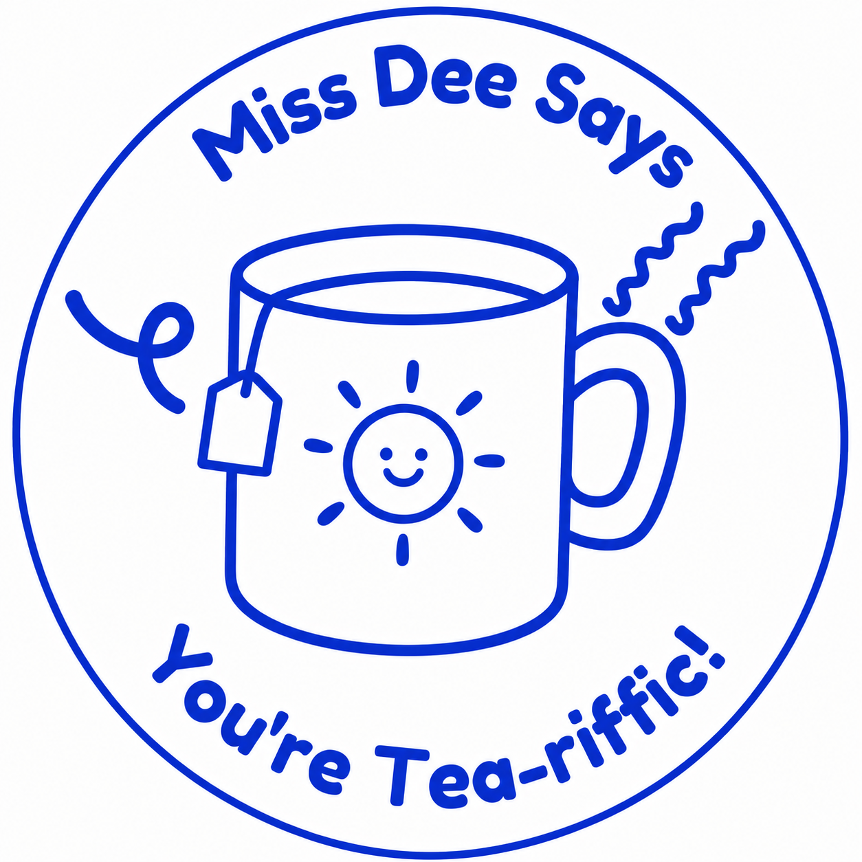 You're Tea-riffic! | Personalised Teacher Reward Stamp