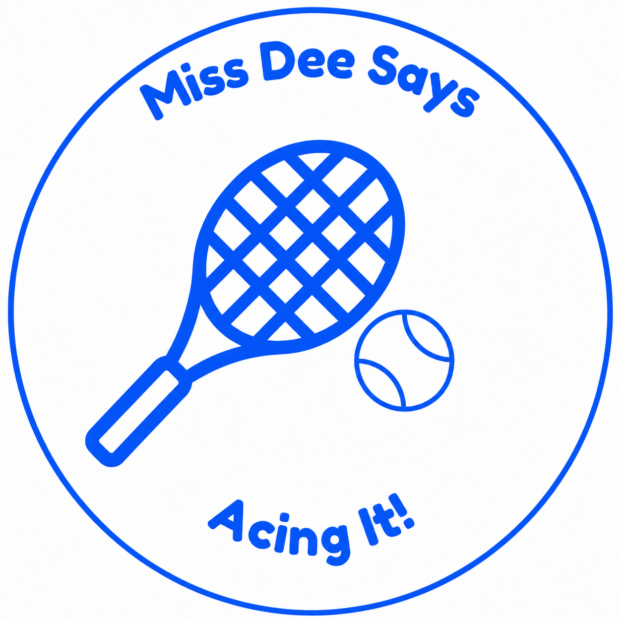 Miss Dee Says "Acing It!" Teacher Self-Inking Reward Stamp | Personalised Tennis Classroom Stamp