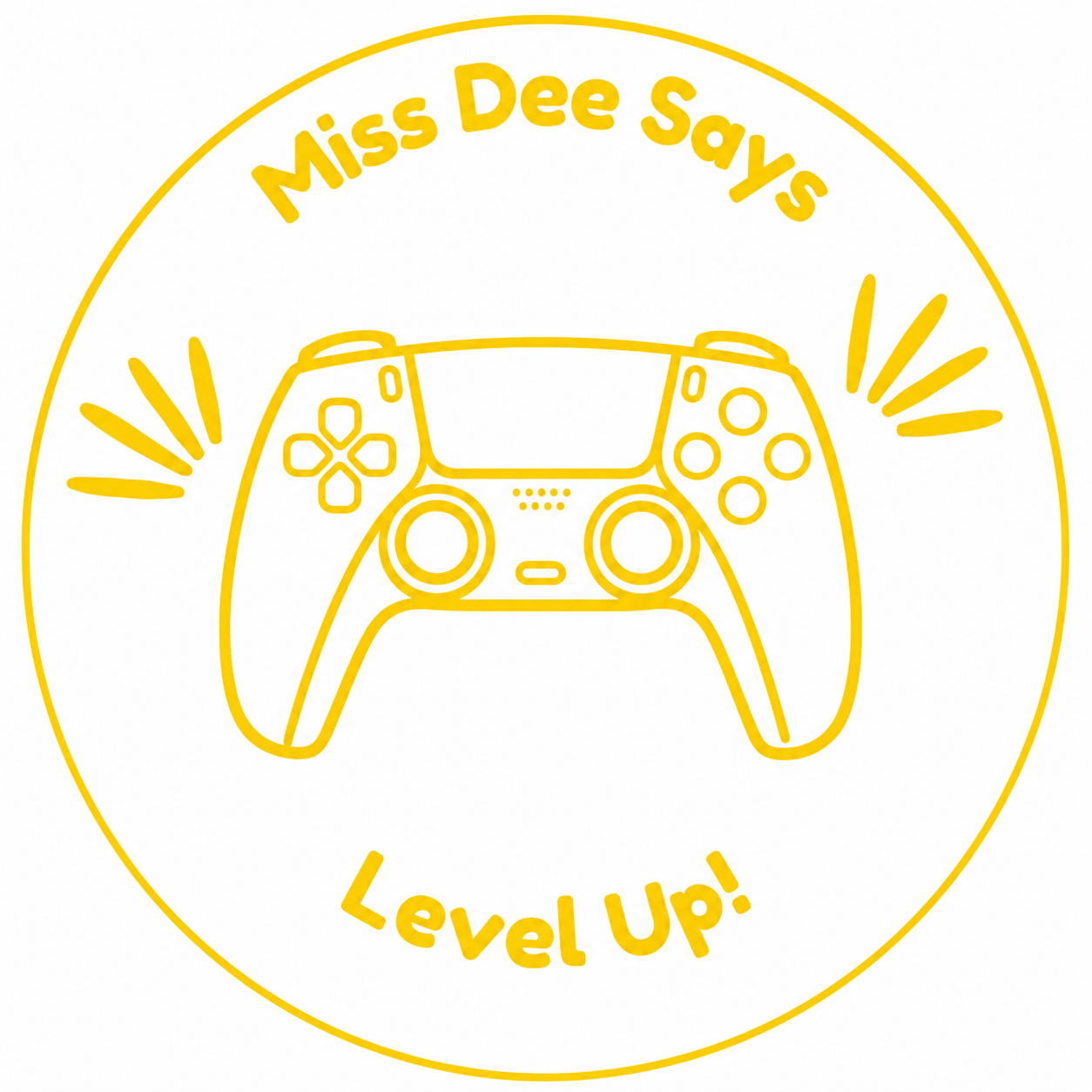 🎮 Personalised "Miss Dee Says: Level Up!" Teacher Stamp | Gamer Reward Stamp for Student Work